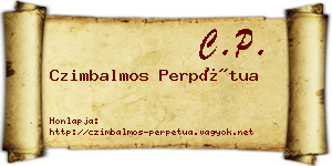 Czimbalmos Perpétua névjegykártya